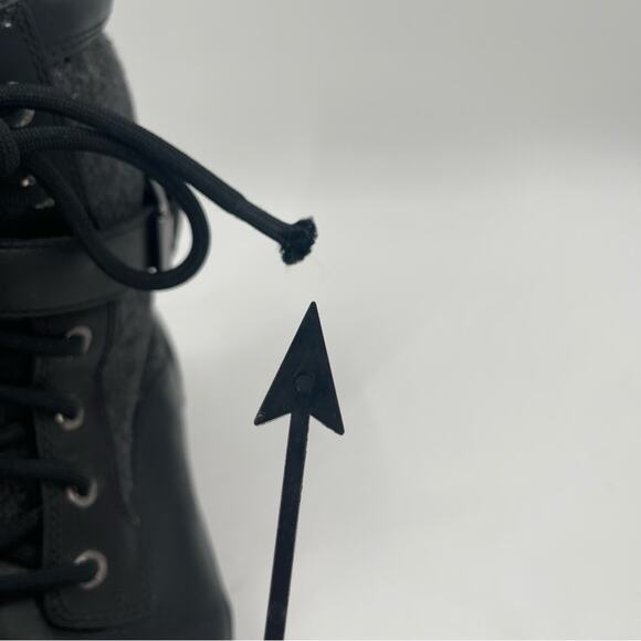 UGG Boots Size 7 Kesey Waterproof Leather Lace Up Zip Winter Buckle Wool Outdoor - Picture 8 of 13